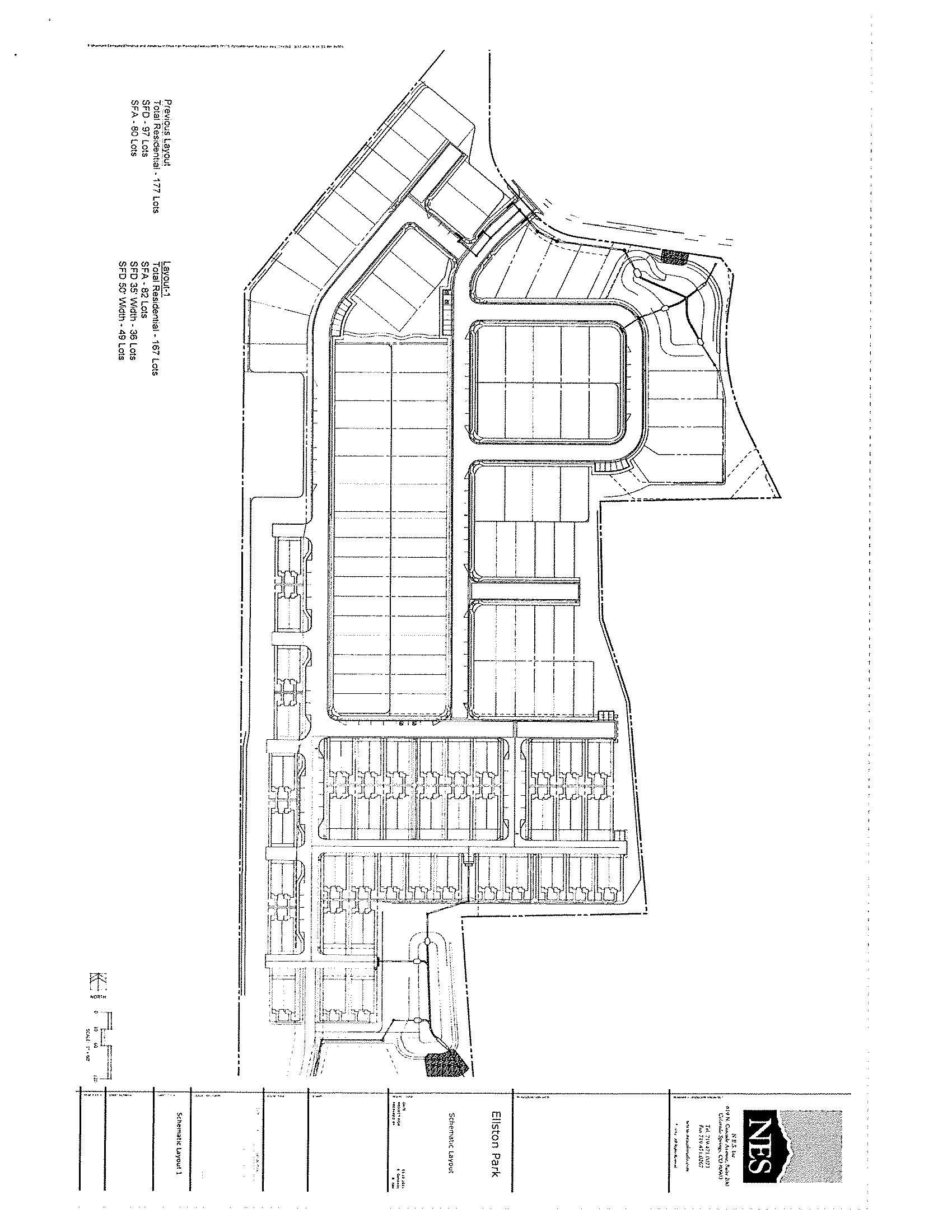 Map of Ellston Park Lot Outlines